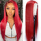 99J Red Lace Front Wig Human Hair Wigs Burgundy Colored Straight 13X1 Lace Front Wigs Peruvian Lace Frontal Wigs for Black Women